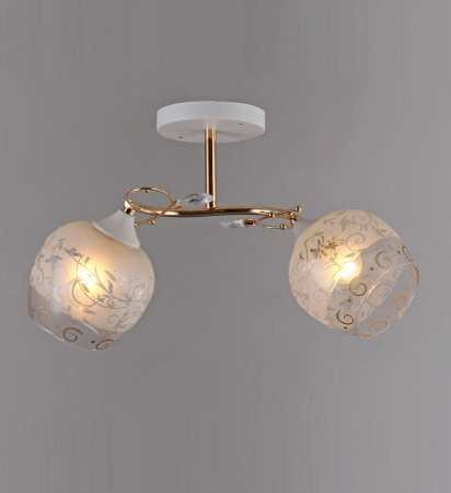 Потолочные люстры — 2570/2 белый с патиной золото купить в 