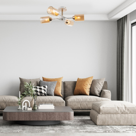 Люстры на штанге — Люстра на штанге Escada 1131/4P White/Gold купить в 