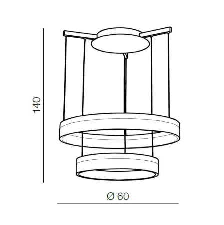 Люстры подвесные — Подвесная люстра Azzardo Zola 60/40 AZ1294 купить в 