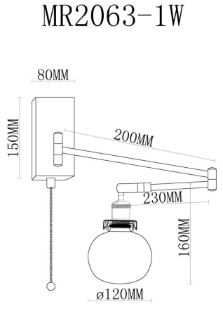 Настенные бра — Бра MyFar MR2063-1W купить в 