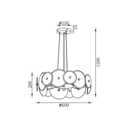 Люстры подвесные — Подвесная люстра Vele Luce VL3223P07 купить в 