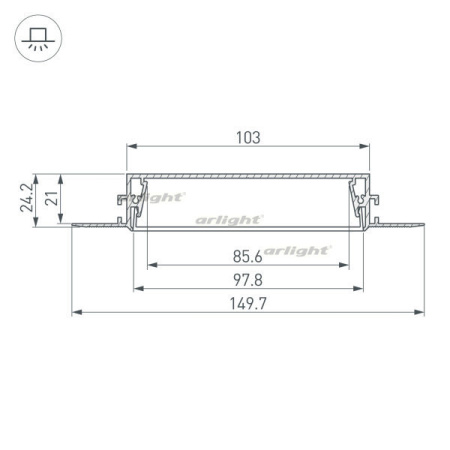 Профили для светодиодных лент — Профиль Arlight 034987 купить в  Профили для светодиодных лент — Профиль Arlight 034987 купить в