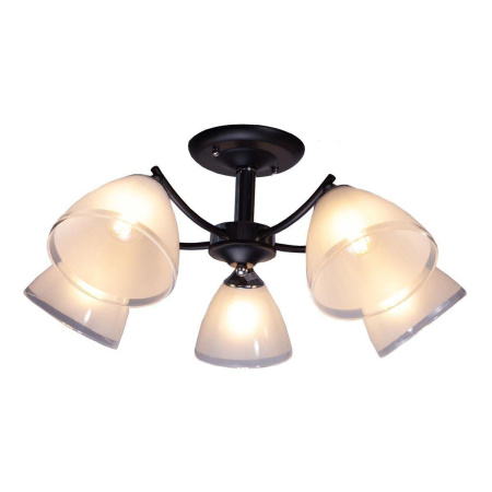 Люстры на штанге — Потолочная люстра IMEX MD.1092-5-S BK+CH купить в 