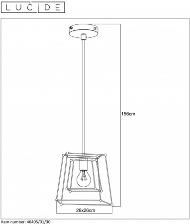 Подвесные светильники — Подвесной светильник LUCIDE 46405/01/30 купить в 
