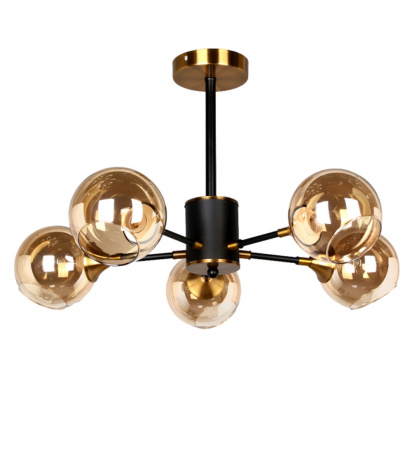 Потолочные люстры — 42328/5 черный+латунь купить в 
