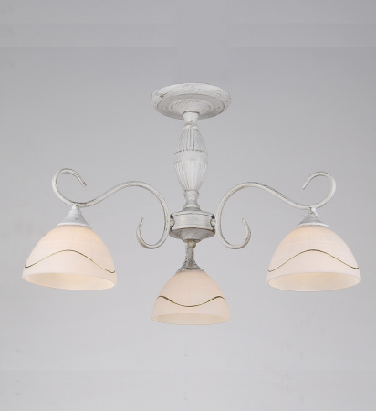 Потолочные люстры — 2548/3 белый с патиной хром купить в 