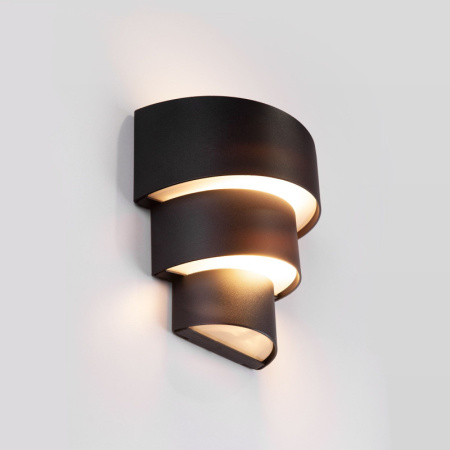 Уличные настенные светильники — Светильник настенный Elektrostandard 1535 TECHNO LED HELIX черный купить в 