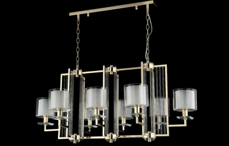 Люстры подвесные — Подвесная люстра Crystal Lux NICOLAS SP8 L1000 GOLD/WHITE купить в 