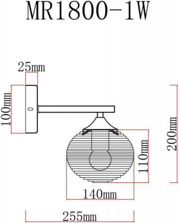 Настенные бра — Бра MyFar MR1800-1W купить в 