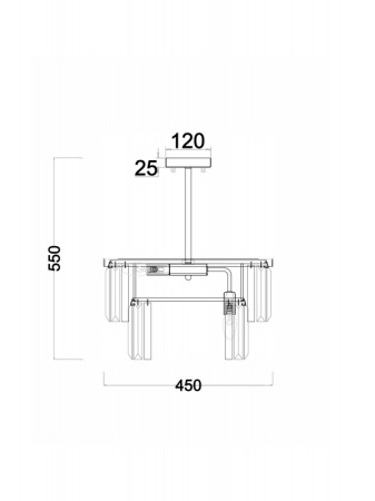 Люстры на штанге — Люстра на штанге Freya FR11001PL-08CH купить в 