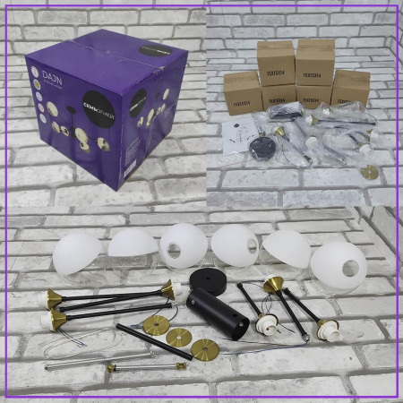 Потолочные люстры — Потолочная люстра Seven Fires Dajn SF3322/6C-AB-BK купить в 