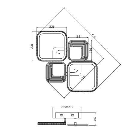 Люстры накладные — Накладная люстра Escada 10255/4LED купить в  Люстры накладные — Накладная люстра Escada 10255/4LED купить в