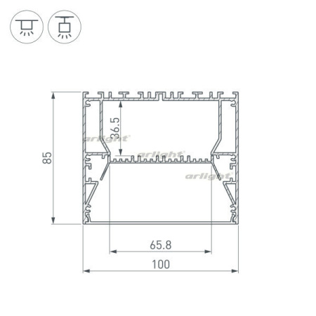 Профили для светодиодных лент — Профиль Arlight 036366 купить в 