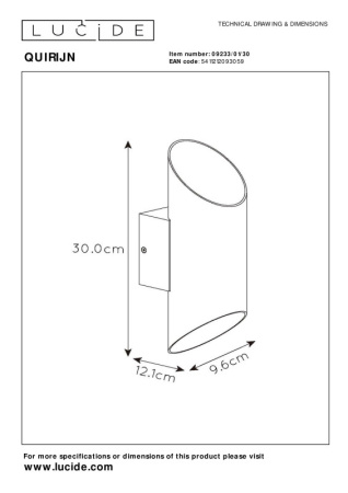 Настенные бра — Бра LUCIDE 09233/01/30 купить в 