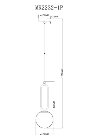 Подвесные светильники — Подвесной светильник MyFar MR2232-1P купить в 