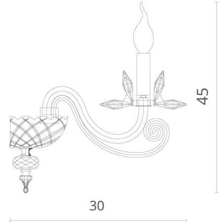 Настенные бра — Бра Divinare 8820/09 AP-1 купить в 
