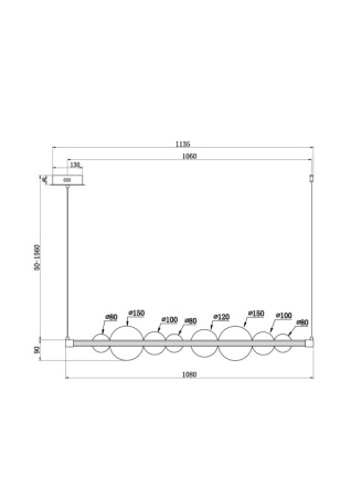 Подвесные светильники — Подвесной светильник Freya FR5396PL-L13BS купить в 
