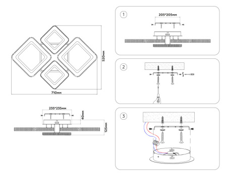 Люстры накладные — Накладная люстра Ambrella Light FA8878 купить в  Люстры накладные — Накладная люстра Ambrella Light FA8878 купить в