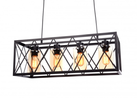 Люстры подвесные — Подвесная люстра Lumina Deco LDP 11535-4 BK купить в 