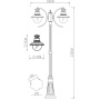Высокие уличные фонари — Садово-парковый светильник ARTE Lamp A1523PA-2BN купить в  Высокие уличные фонари — Садово-парковый светильник ARTE Lamp A1523PA-2BN купить в