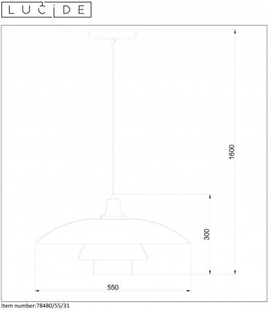 Подвесные светильники — Подвесной светильник LUCIDE 78480/55/31 купить в 