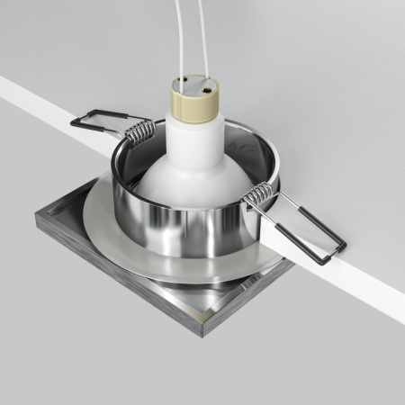 Влагозащищенные точечные светильники — Влагозащищенный светильник Maytoni Technical DL083-01-GU10-SQ-S купить в 