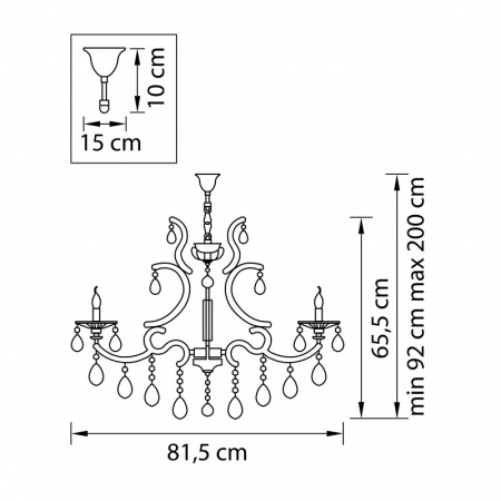 Потолочные люстры — Подвесная люстра Osgona Champa Blu 698165 купить в 