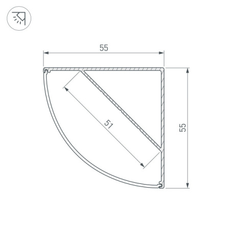 Профили для светодиодных лент — Профиль Arlight 044578 купить в  Профили для светодиодных лент — Профиль Arlight 044578 купить в