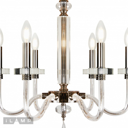 Люстры подвесные — Подвесная люстра iLamp P9474-6 Nickel купить в 