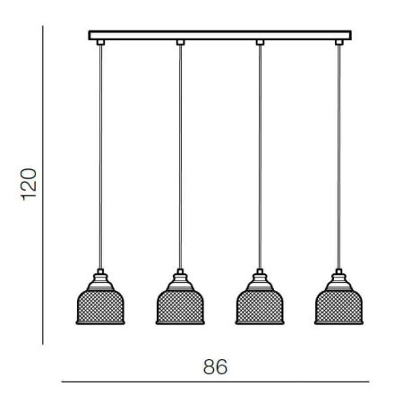 Подвесные светильники — Подвесной светильник Azzardo Mora 4 line AZ2111 купить в 
