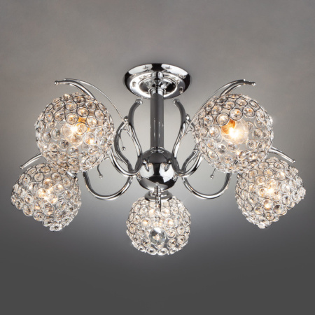 Люстры на штанге — Люстра на штанге Eurosvet 7777/5 хром купить в 