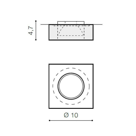 Cветильники потолочные встраиваемые — Встраиваемый светильник Azzardo Vektor Square AZ1495 купить в 