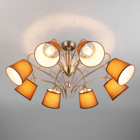 Люстры на штанге — Люстра на штанге Eurosvet 60074/8 античная бронза купить в 