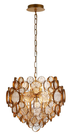 Люстры подвесные — Подвесная люстра Crystal Lux DESEO SP6 D460 GOLD купить в 
