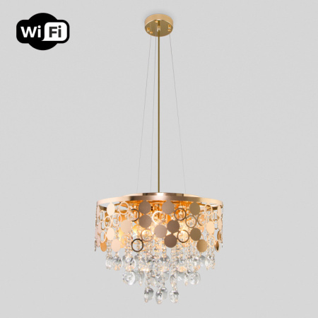 Люстры каскадные — Каскадная люстра Eurosvet 10123/6 золото/прозрачный хрусталь Strotskis Smart (10114/6) купить в 