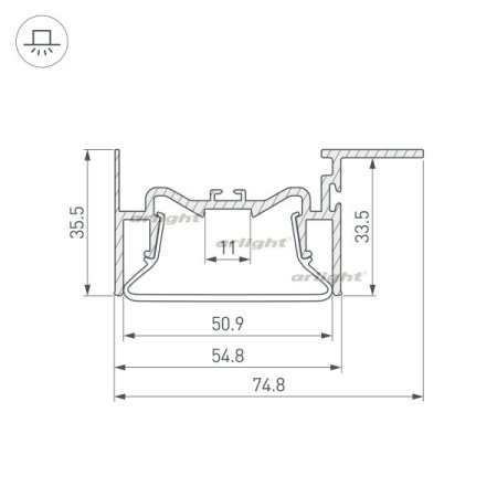Профили для светодиодных лент — Профиль Arlight 035770 купить в 