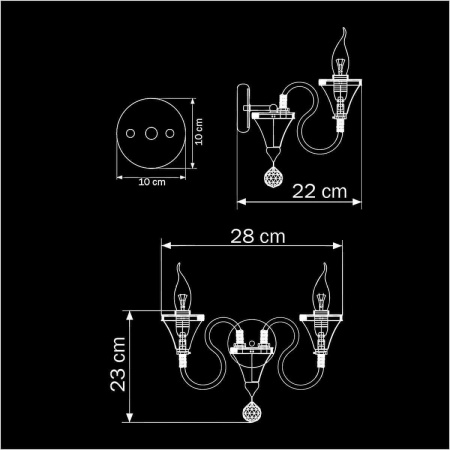 Потолочные светильники — Бра Osgona Serpente 703624 купить в 