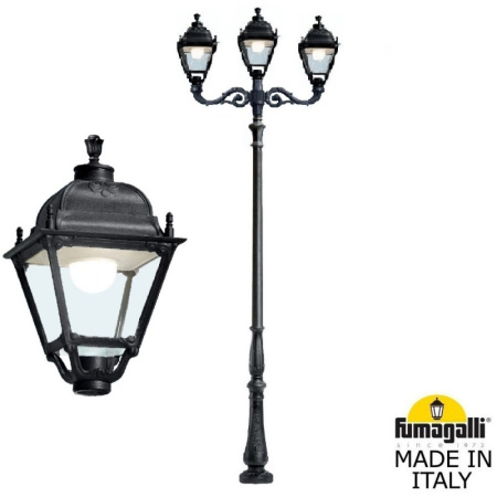 Высокие уличные фонари — Садово-парковый светильник Fumagalli U33.205.M21.AXH27 купить в 
