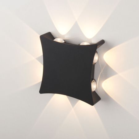 Уличные настенные светильники — Светильник настенный Elektrostandard 1631 TECHNO LED Чёрный купить в 