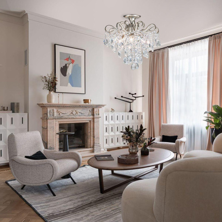 Потолочные люстры — Потолочная люстра Escada Ophelia 643/4P Silver купить в 