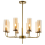 Люстры на штанге — Подвесная люстра Indigo Balletto 13014/8R Brass V000253 купить в  Люстры на штанге — Подвесная люстра Indigo Balletto 13014/8R Brass V000253 купить в