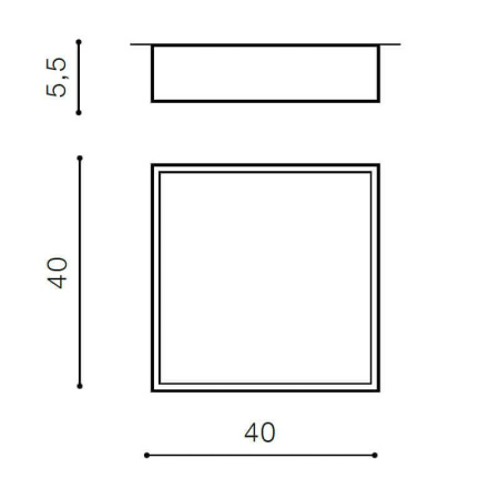 Накладные светильники — Накладной светильник Azzardo Monza Square 40 AZ2274 купить в 