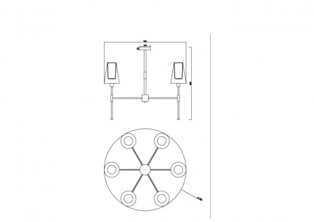 Люстры на штанге — Люстра на штанге Freya FR5196PL-06BBS купить в 