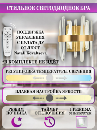 Настенные бра — Бра Natali Kovaltseva LED LAMPS 81116/1W купить в  Настенные бра — Бра Natali Kovaltseva LED LAMPS 81116/1W купить в
