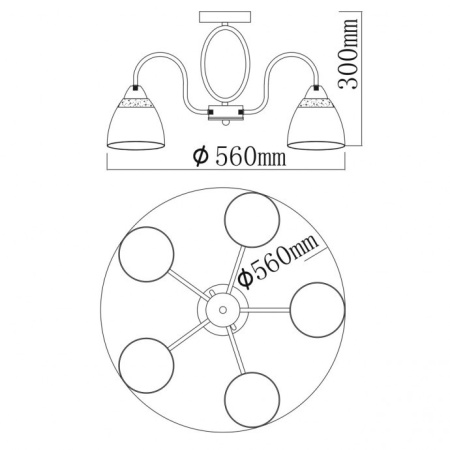 Люстры накладные — Накладная люстра DeMarkt 324017305 купить в  Люстры накладные — Накладная люстра DeMarkt 324017305 купить в