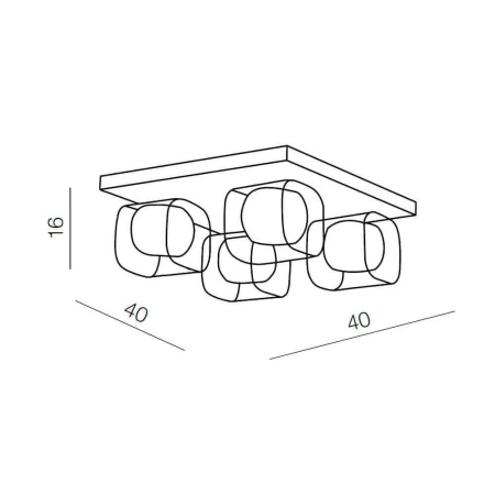 Потолочные светильники — Потолочный светильник Azzardo Happy 4 top AZ0485 купить в 