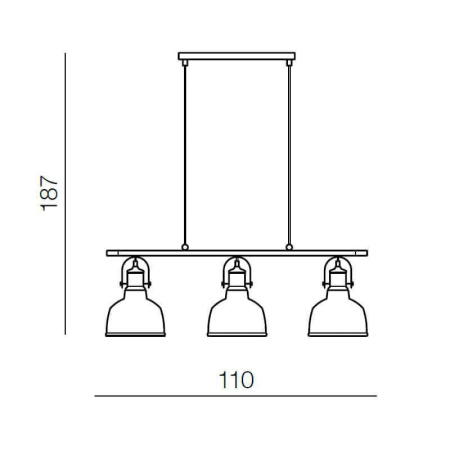 Подвесные светильники — Подвесной светильник Azzardo Darling 3 line AZ2144 купить в 