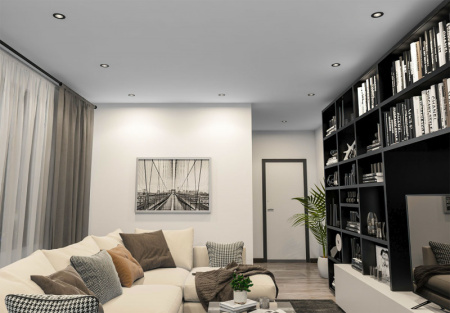 Встраиваемые точечные светильники — Встраиваемый светильник Denkirs DK3061-BK+CH купить в 