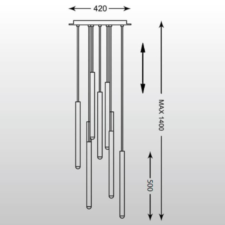 Подвесные светильники — Подвесной светодиодный светильник Zumaline Loya P0461-09C-B5SB купить в 
