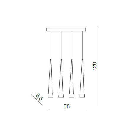 Подвесные светильники — Подвесной светильник Azzardo Brina 4 AZ0933 купить в 